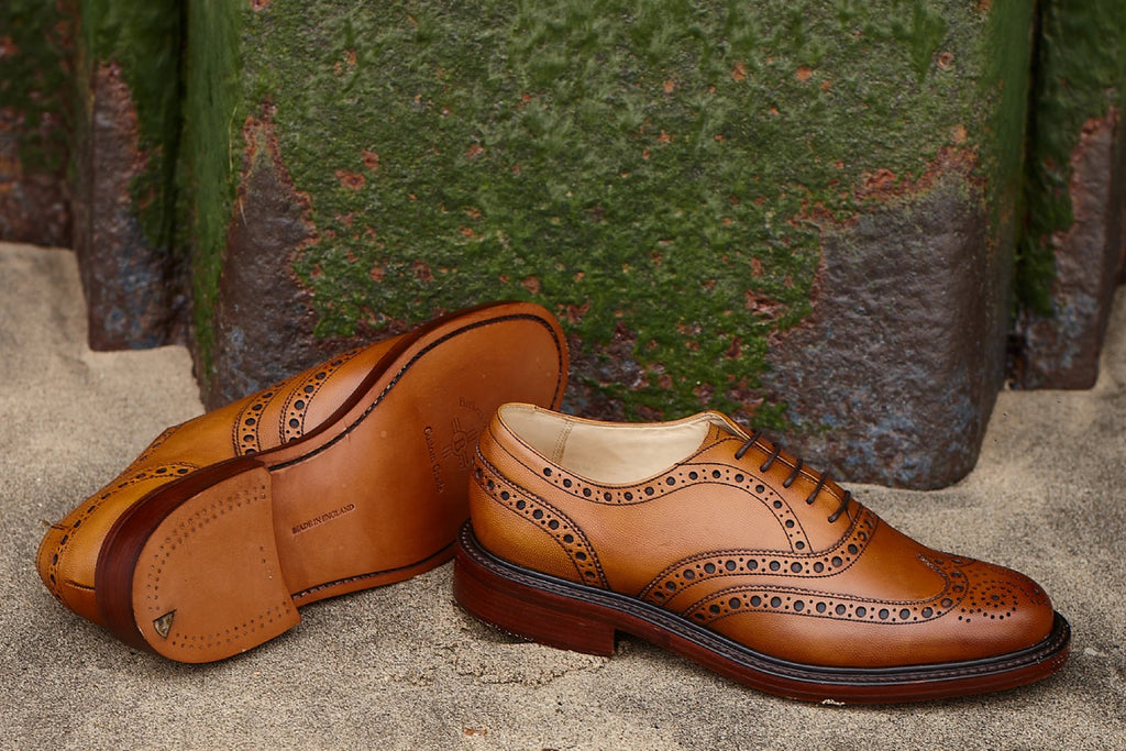 Cotswold Poplar Brogue Dress Shoe in Tan Cotswold Poplar Brogue Dress Shoe in Tan