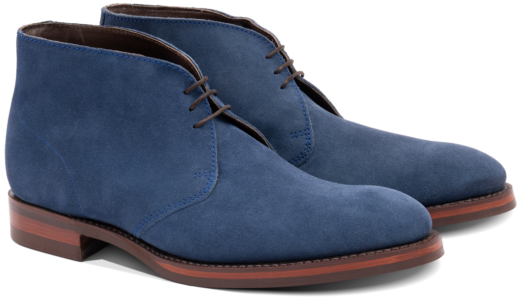 Mens blue suede chukka boots best sale