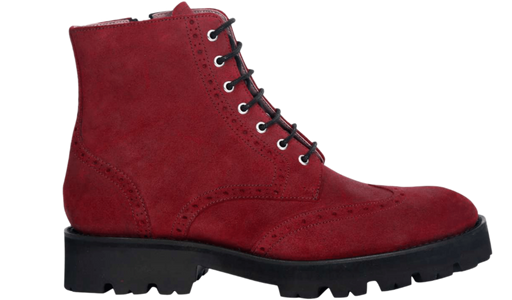 Kelsey - Pelle scamosciata cerata Burg