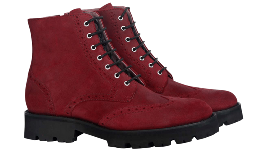 Kelsey - Pelle scamosciata cerata Burg