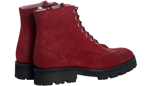 Kelsey - Pelle scamosciata cerata Burg