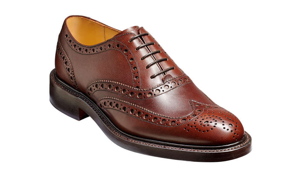Charles Brown Fine Grain Mens Brogue Barker Shoes Europe