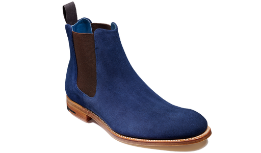 Hopper - Navy Suede / Brown Elastic