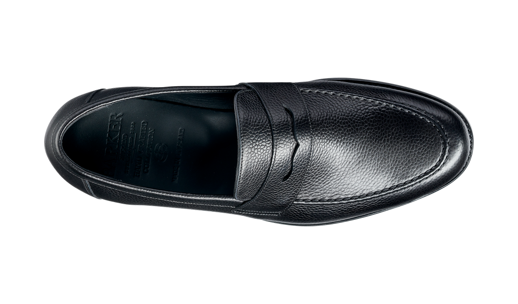 Mens black leather loafers clearance