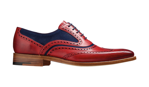 Mcclean - Red Hand Painted / Navy Suede