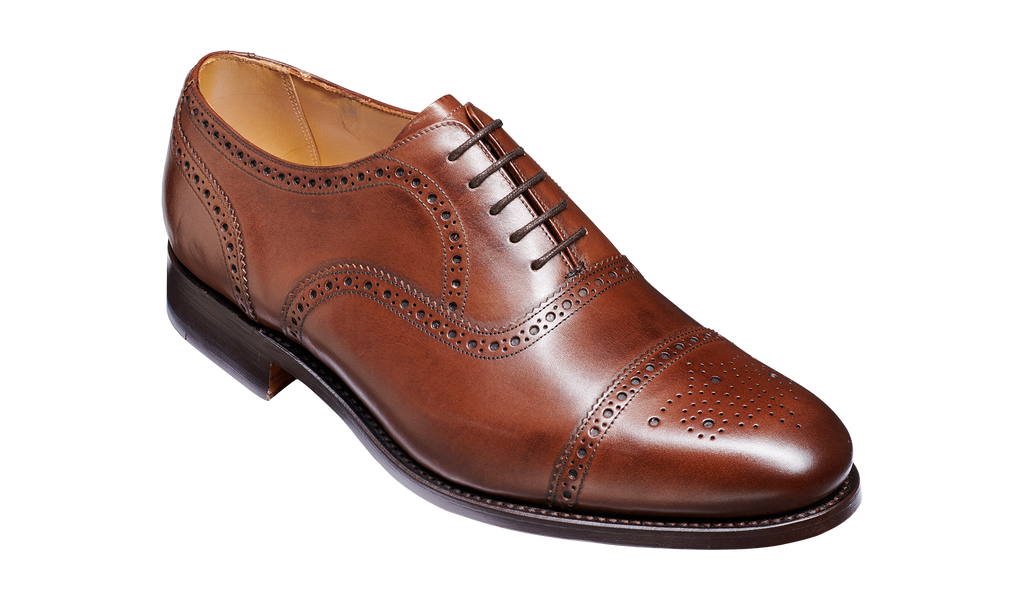 靴 Barker Oxford 6.5 4060EFW/13 Mirfield - Dark Walnut Calf | Mens Oxford Brogue | | Barker Shoes