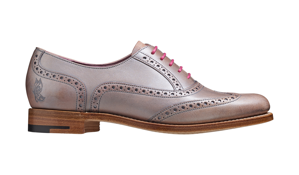 Santina     Lilac / Silver Hand Painted