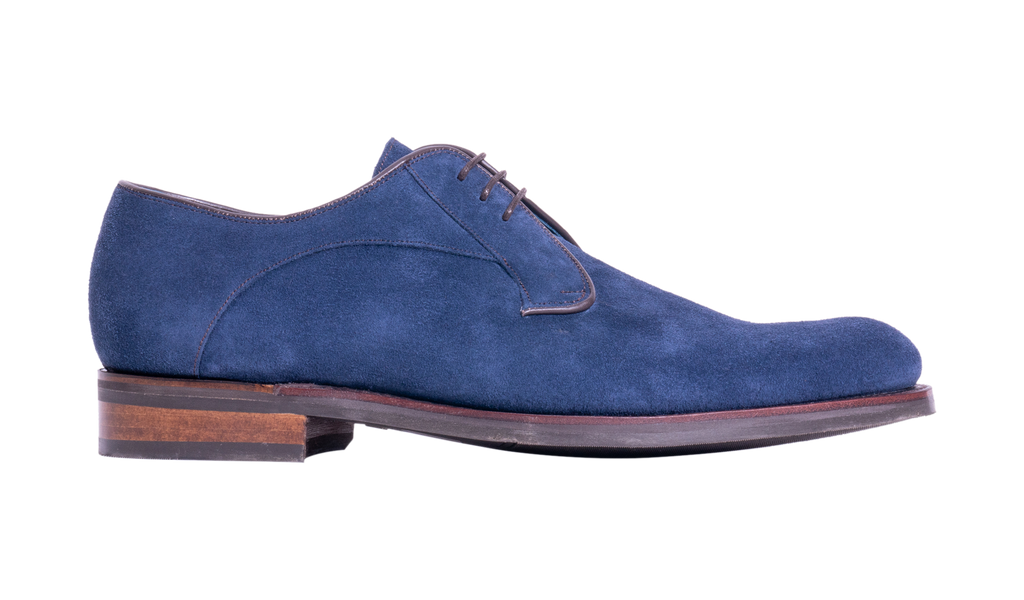 Derby Marineblaues Wildleder Barker Shoes Europe