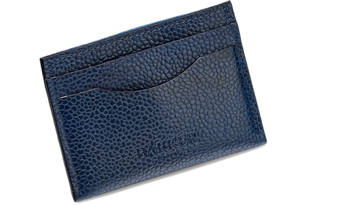 Portacarte Curvo - Navy Grain