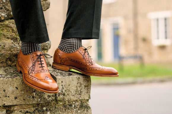 Grant - Men's Handmade Leather Brogues By Barker