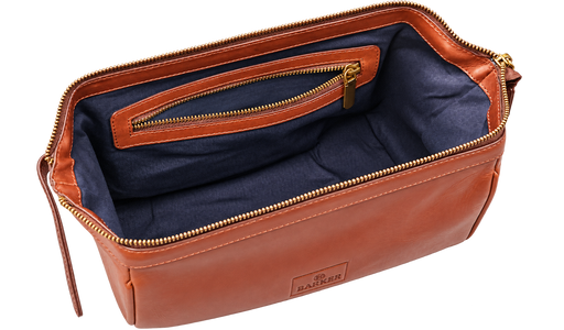 Flint Wash Bag - Brown Oiled Pull-Up