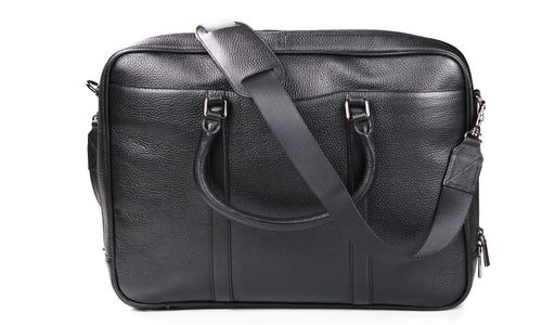 Monmouth Large Briefcase - Black Coach Pebble Print