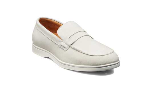 Santiago - White Suede White Sole