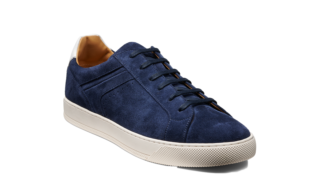 Skylar - Pelle scamosciata blu navy bianco