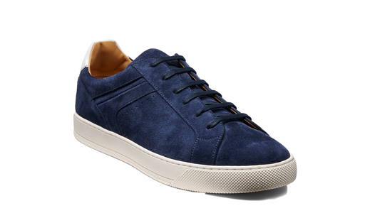 Skylar - Navy Suede White