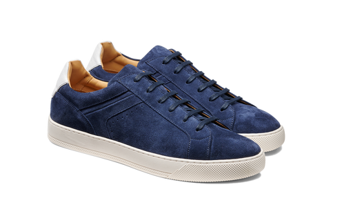 Skylar - Pelle scamosciata blu navy bianco