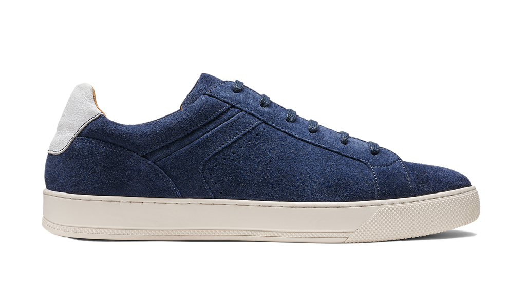 Skylar - Pelle scamosciata blu navy bianco