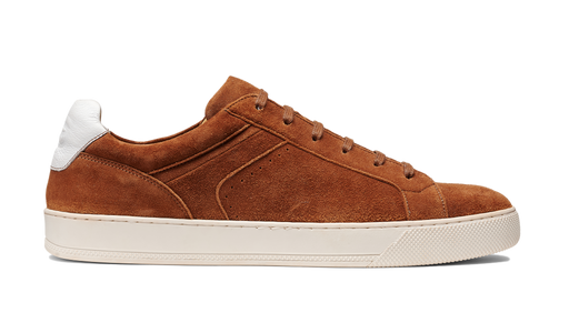 Skylar - Camel Suede White Tab