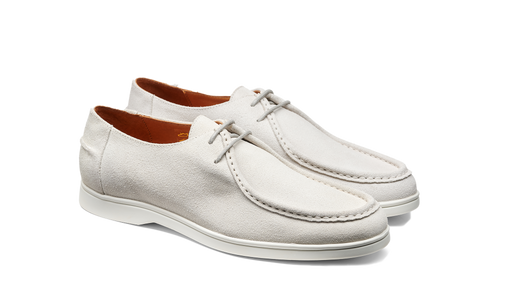 Vigo - White Suede White Sole