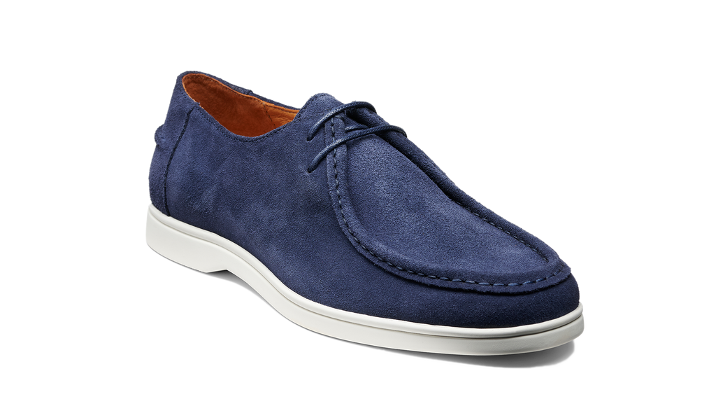 Vigo - Pelle scamosciata blu navy Suola bianca