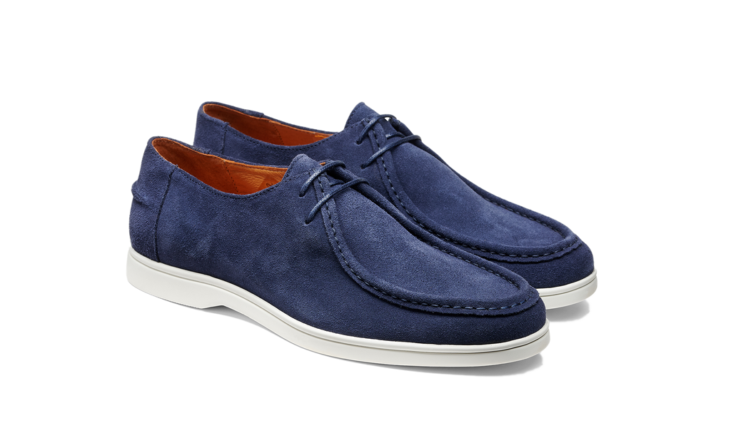 Vigo - Pelle scamosciata blu navy Suola bianca