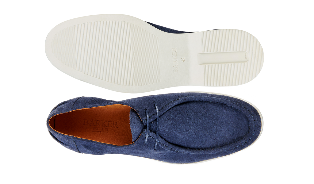 Vigo - Pelle scamosciata blu navy Suola bianca