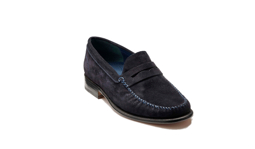 William - Pelle scamosciata blu scuro