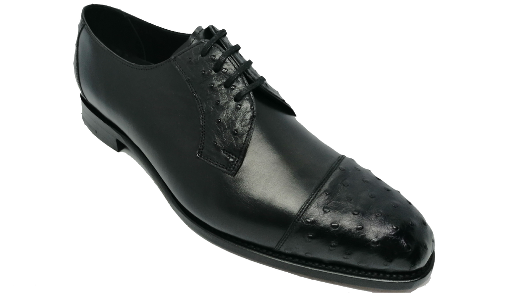 Dorchester Vitello nero Struzzo Barker Shoes Europe