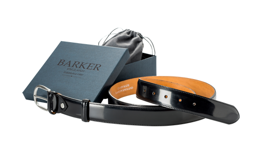 Zwykły pasek - czarny patent