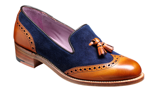 Amber - Cedar Calf / Blue Suede