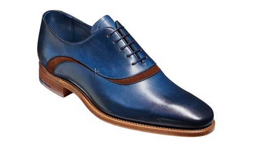 Emerson - Navy håndmalet polo ruskind