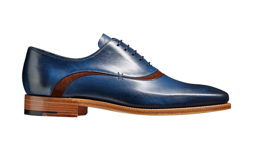 Emerson - Navy håndmalet polo ruskind
