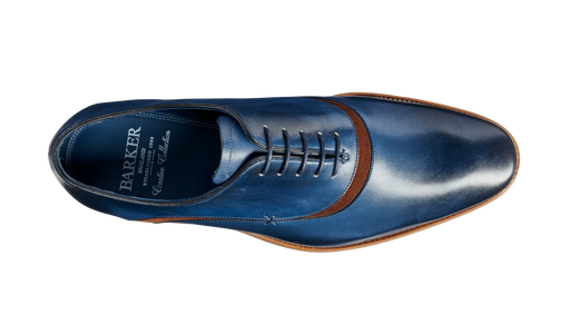 Emerson - Navy håndmalet polo ruskind