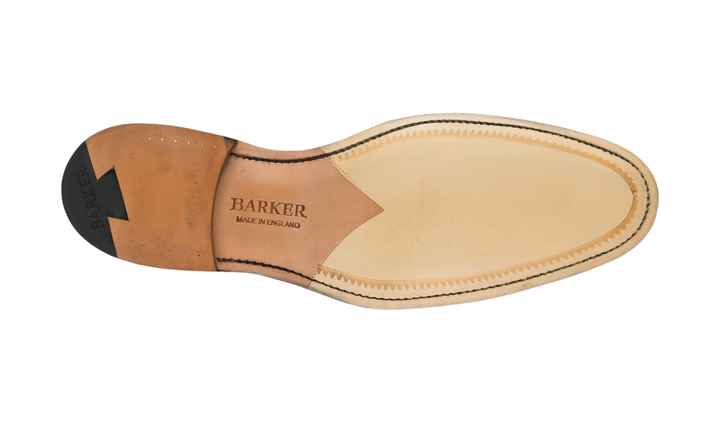 Hopper - Navy semsket skinn / brun elastikk