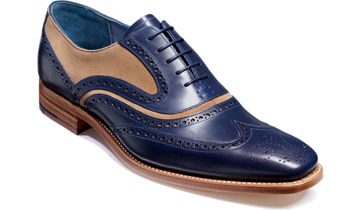McClean-Cuir de veau bleu marine / daim tabac