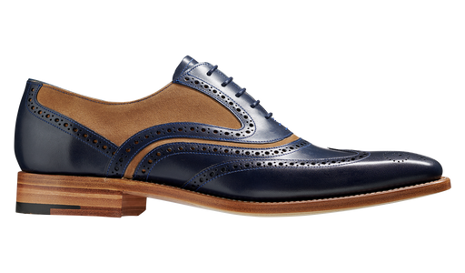 McClean-Cuir de veau bleu marine / daim tabac