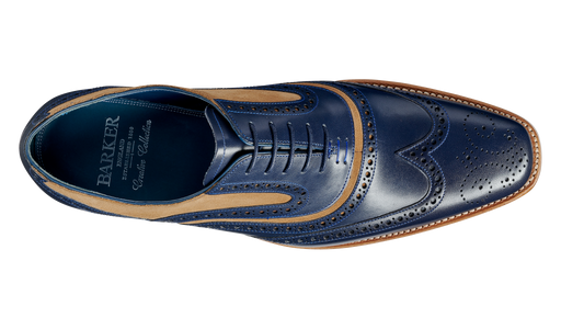 McClean-Cuir de veau bleu marine / daim tabac