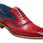 Mcclean - Red Hand Painted / Navy Suede