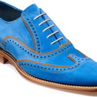 Spencer - niebieski / piaskowy zamsz