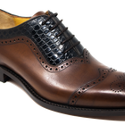 Nicholas - Walnut Calf Navy Alligator