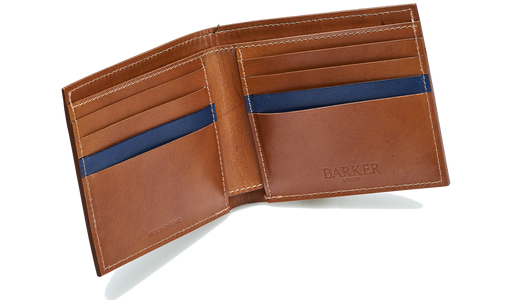 Bifold Wallet One Stripe - antik palisanderkalv