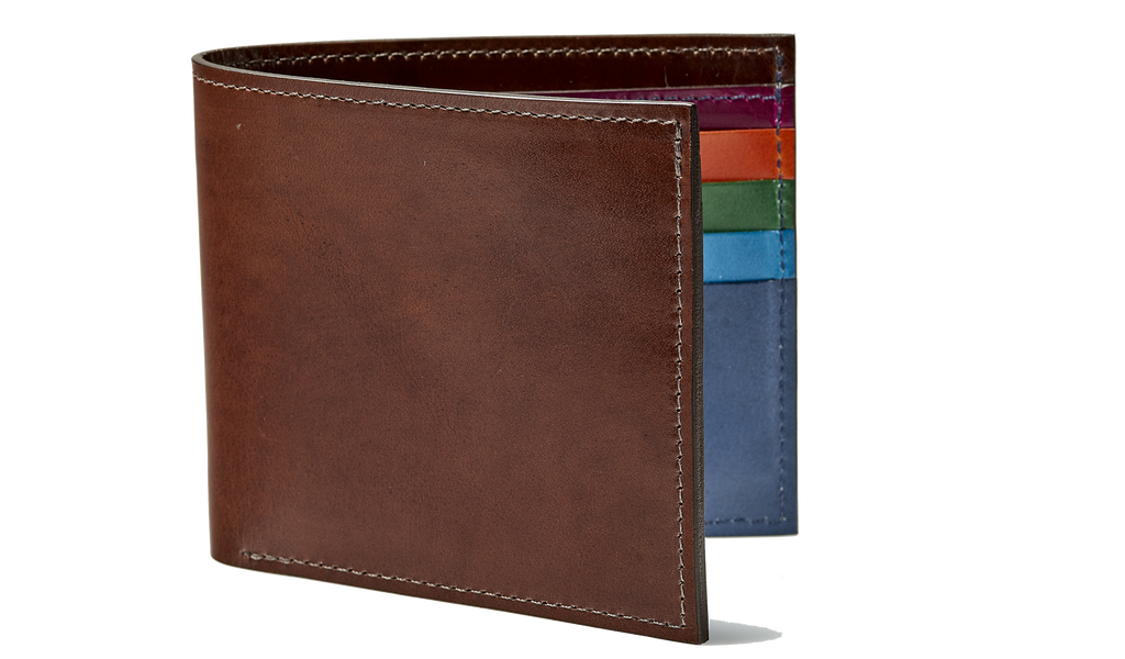 Bifold Wallet Multi Stripe - Ebony Handpainted
